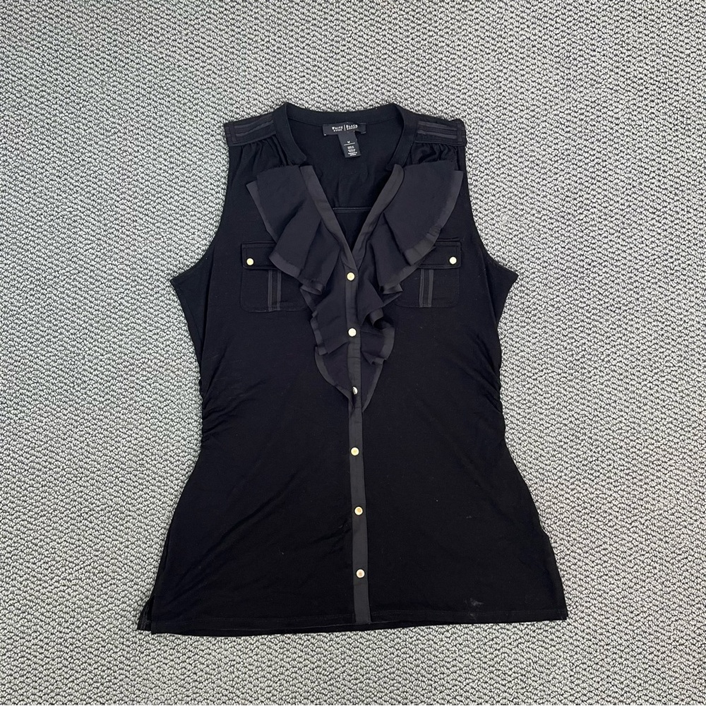 White House black market ruffle tank